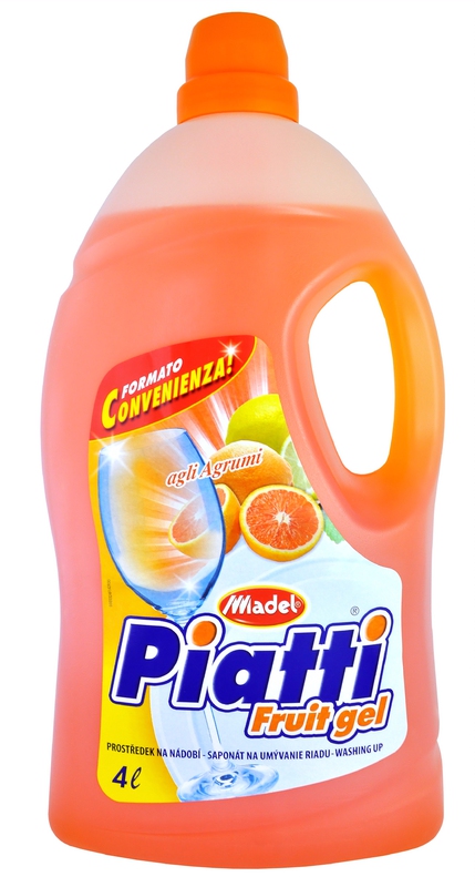 Mycí prostředky - MADEL PIATTI FRUIT GEL AGRUMI 4l prostředek na nádobí