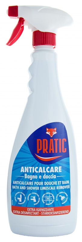 Čisticí prostředky - PRATIC ANTICALCARE BAGNO E DOCCIA 750 ml čistič na sprchové zástěny